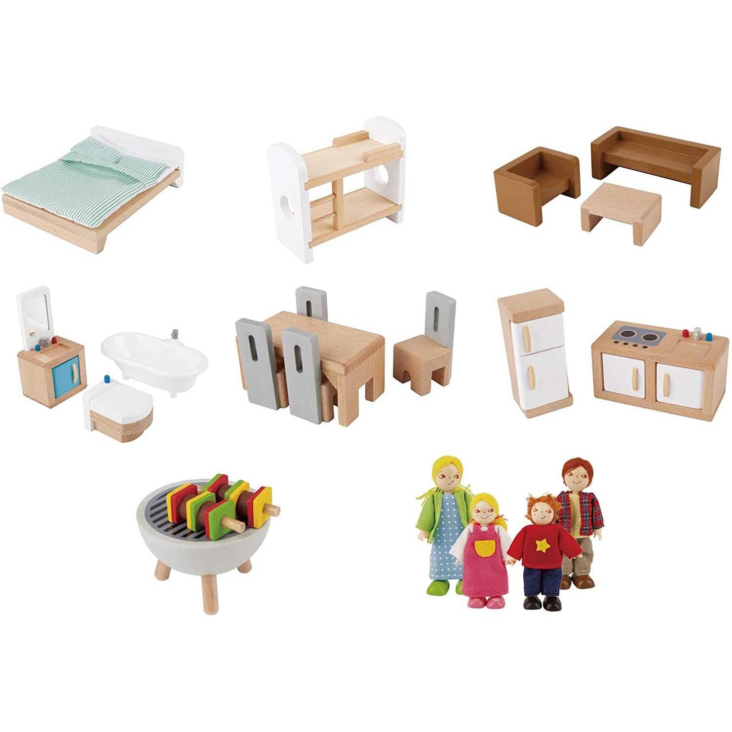Hape Doll Family Mansion| Award Winning 10 Bedroom Doll House, Wooden Play Mansion with Accessories for Ages 3+ Years