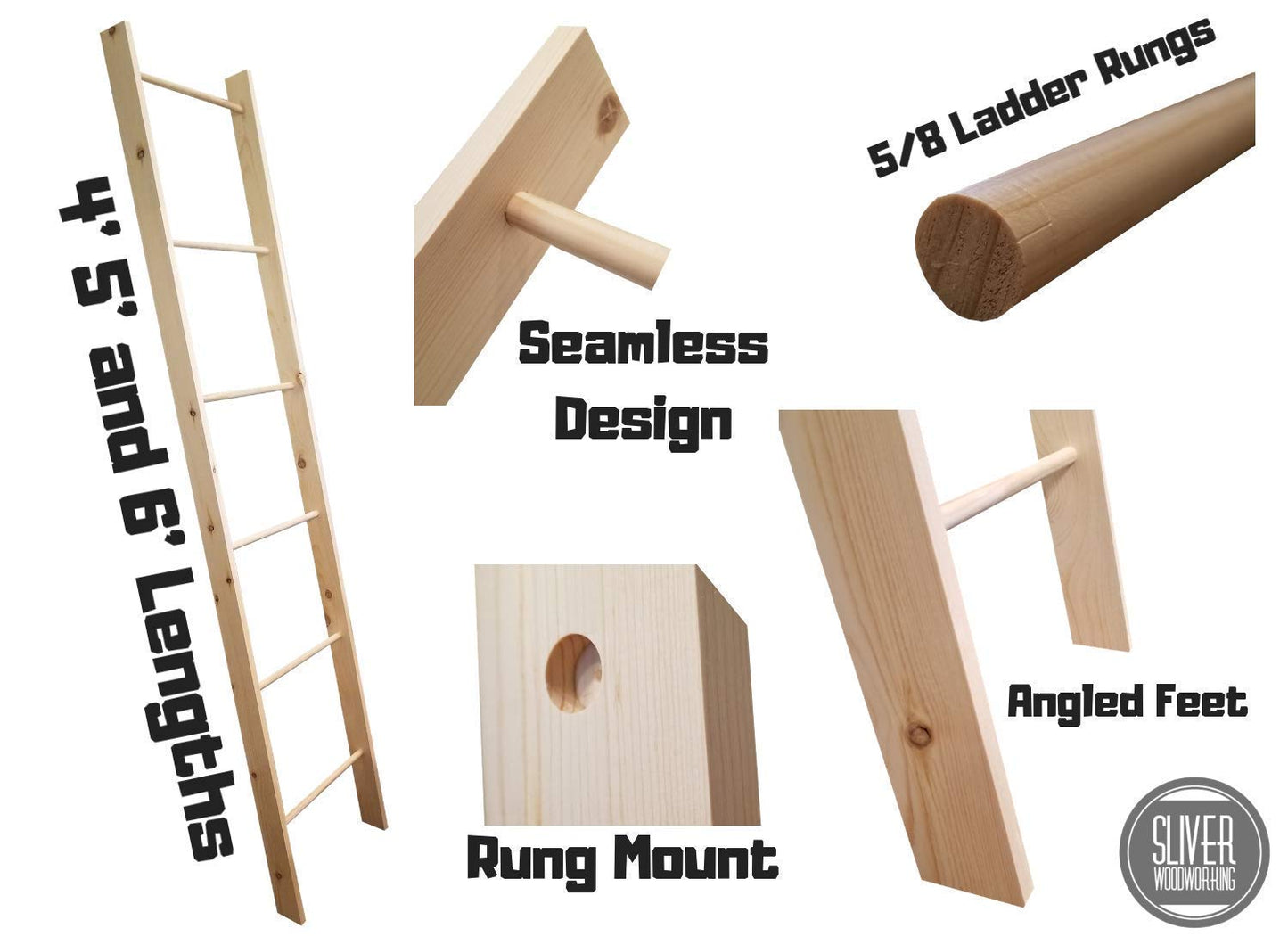 Decorative Blanket Ladder- 4FT 5FT 6FT 7FT and 8FT Quilt Ladder Rack