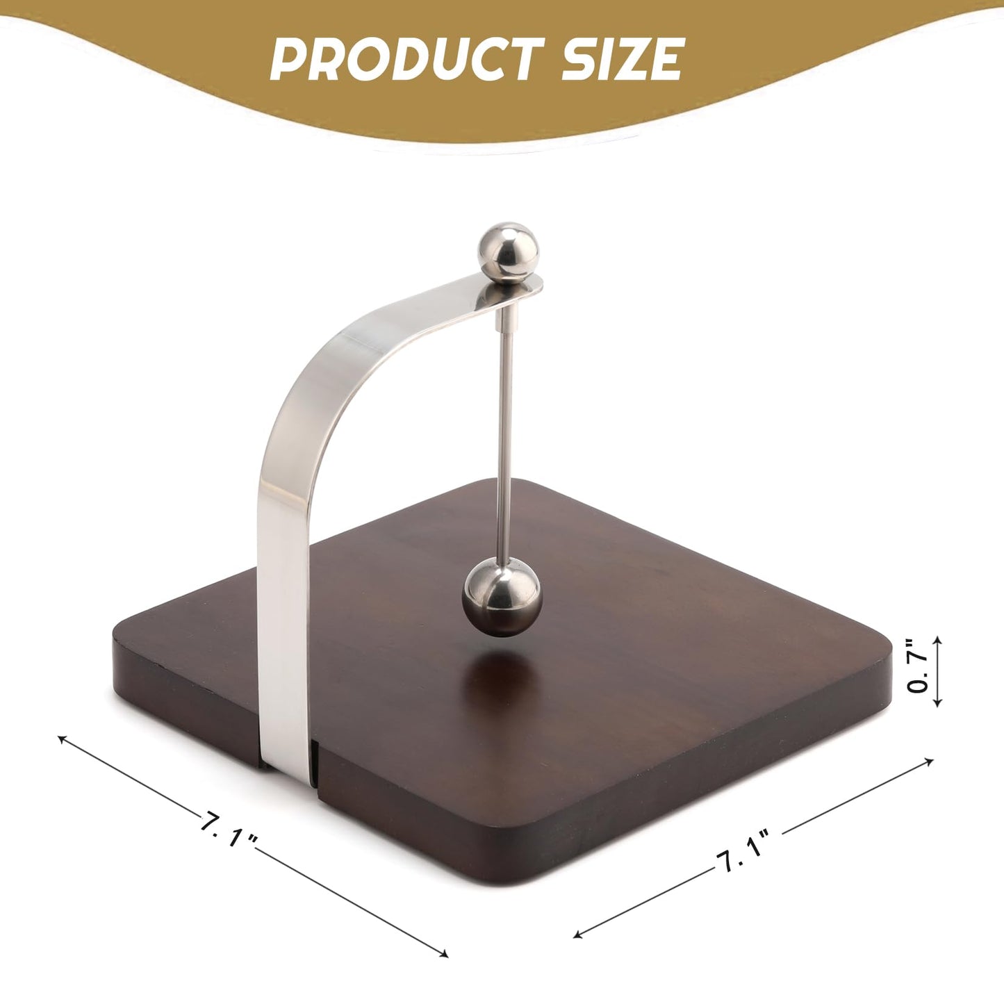 Napkin Holder, Wood Square for Table Dispenser with Weighted Arm, Perfect for Kitchen, Office, Restaurant,Home Décor, Cafe, Warming Gift