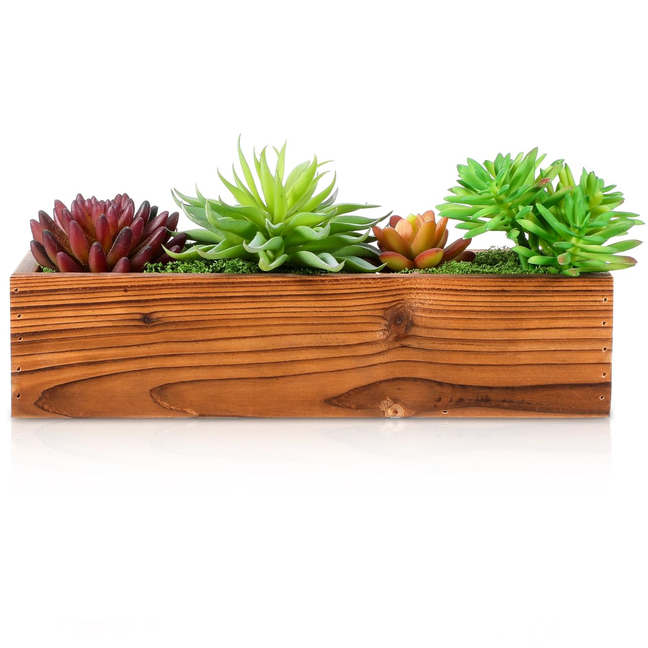 POPETPOP Outdoor Raised Garden Bed: Wooden Planter Box Wooden Raised Garden Bed - Rectangular Planter Outdoor for Patio, Balcony, Backyard, Centerpieces, Home, Wedding