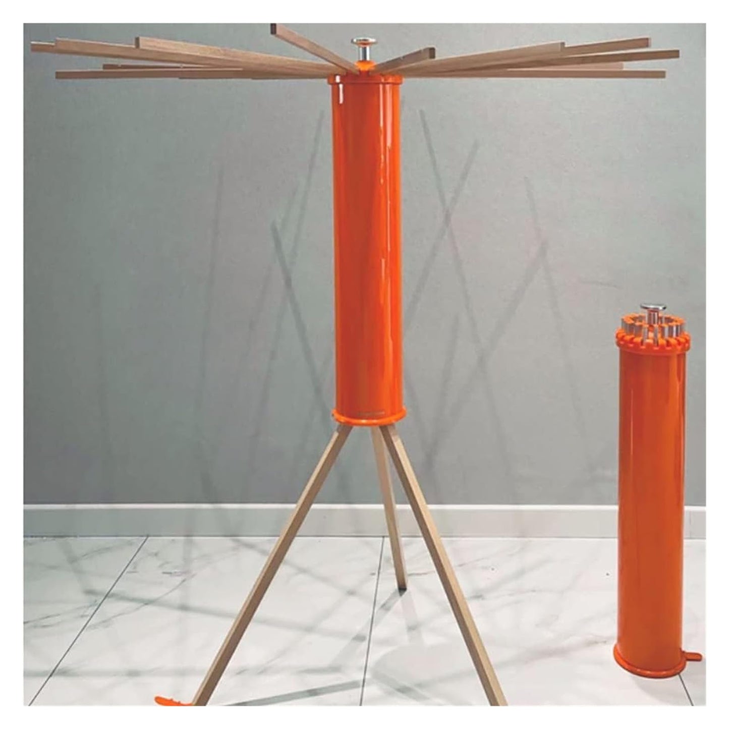 Free Standing Towel Rack, Blanket Holder, Foldable Wooden Towel Rack for Bathrooms, Balconies, Bedrooms and Indoors(Red)