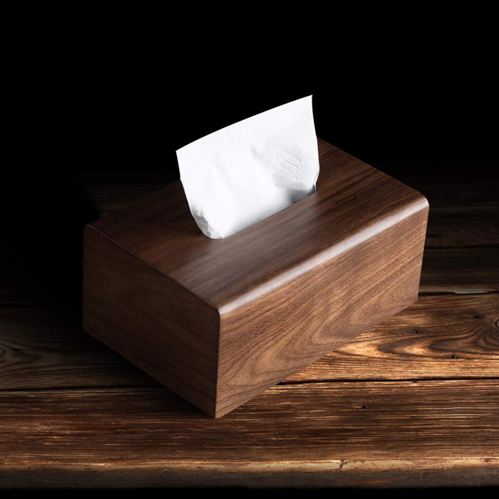 Walnut Tissue Box With Removable Lid Luxury Wooden Paper Holder Napkins For Case Living Room Coffee Table Desktop Drawer Box For Creative Solid Wood Desktop Storage Box Decoration Home Desk Napkins