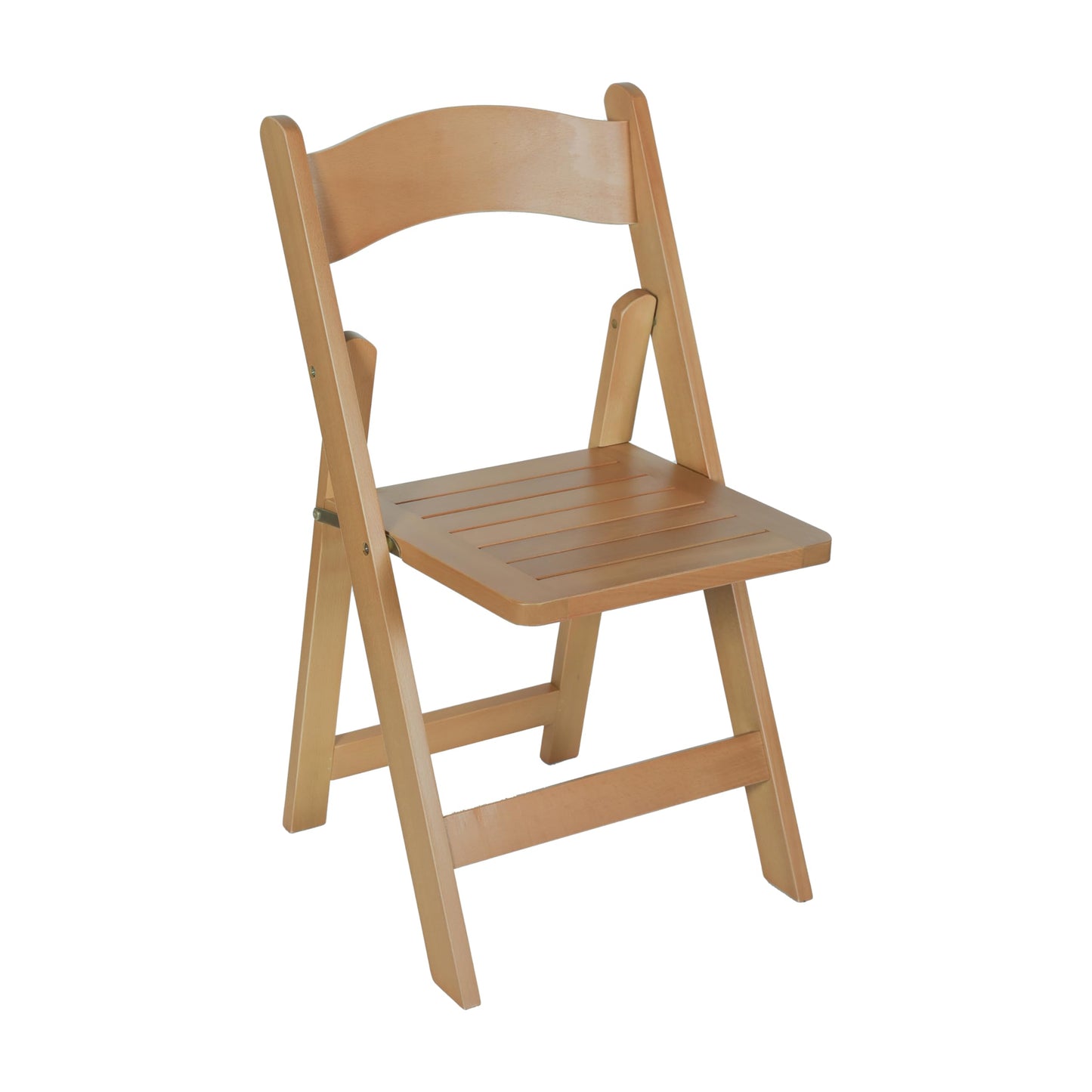 Flash Furniture Holden Commercial Solid Wood Dining Chair, Foldable Design, Solid Beechwood Frame, Curved Back, Mortise and Tenon Construction, Oak