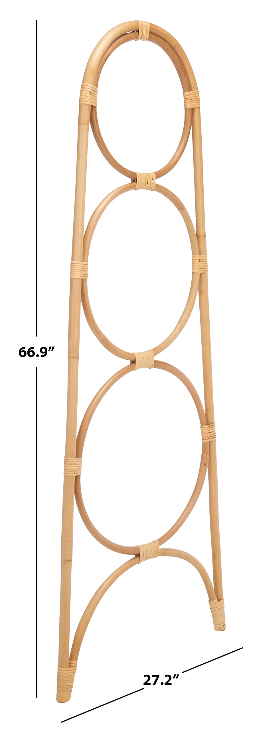 SAFAVIEH Home Collection Kino Natural Solid Wood 3-Tier Leaning Towel Hanger (Fully Assembled)