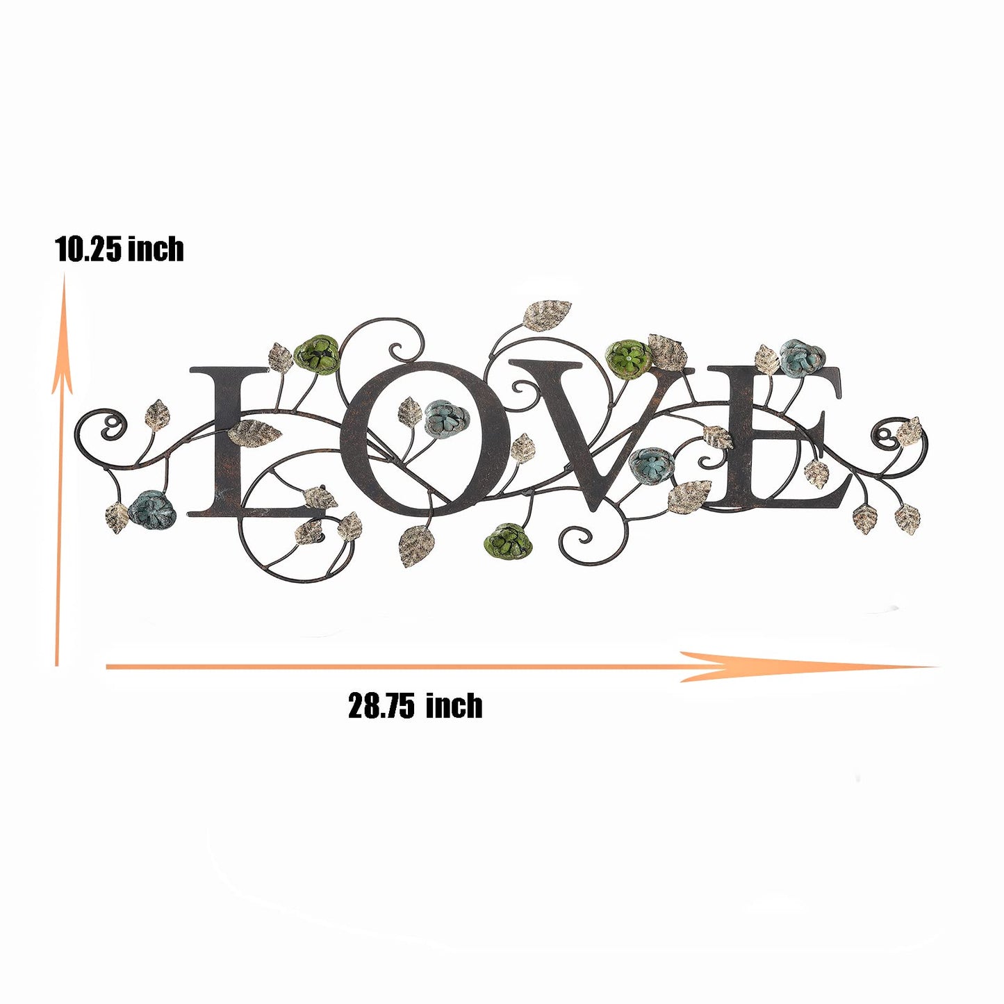 28.75" W Love Signs for Home Decor, Metal wall decor (Love Style)