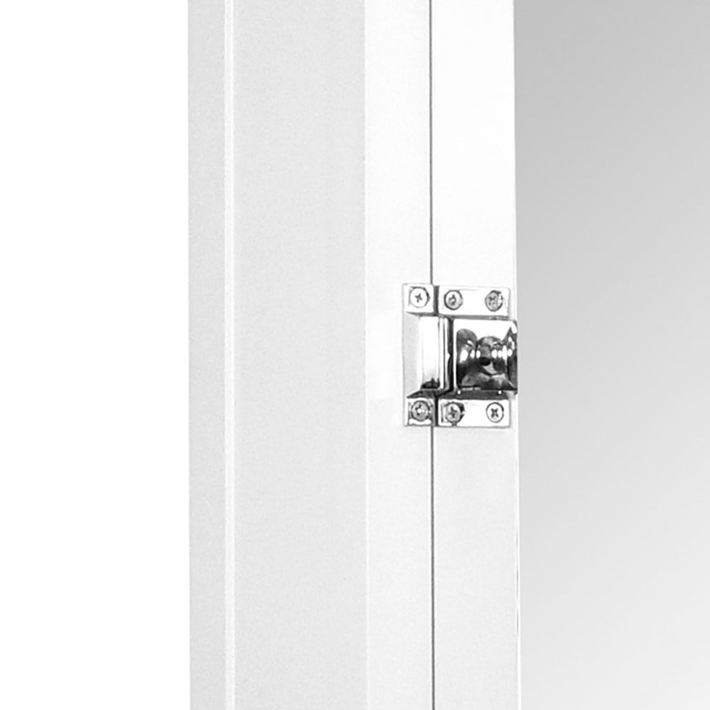 Teamson Home Madison Removable Wooden Medicine Cabinet with Mirrored Door, White