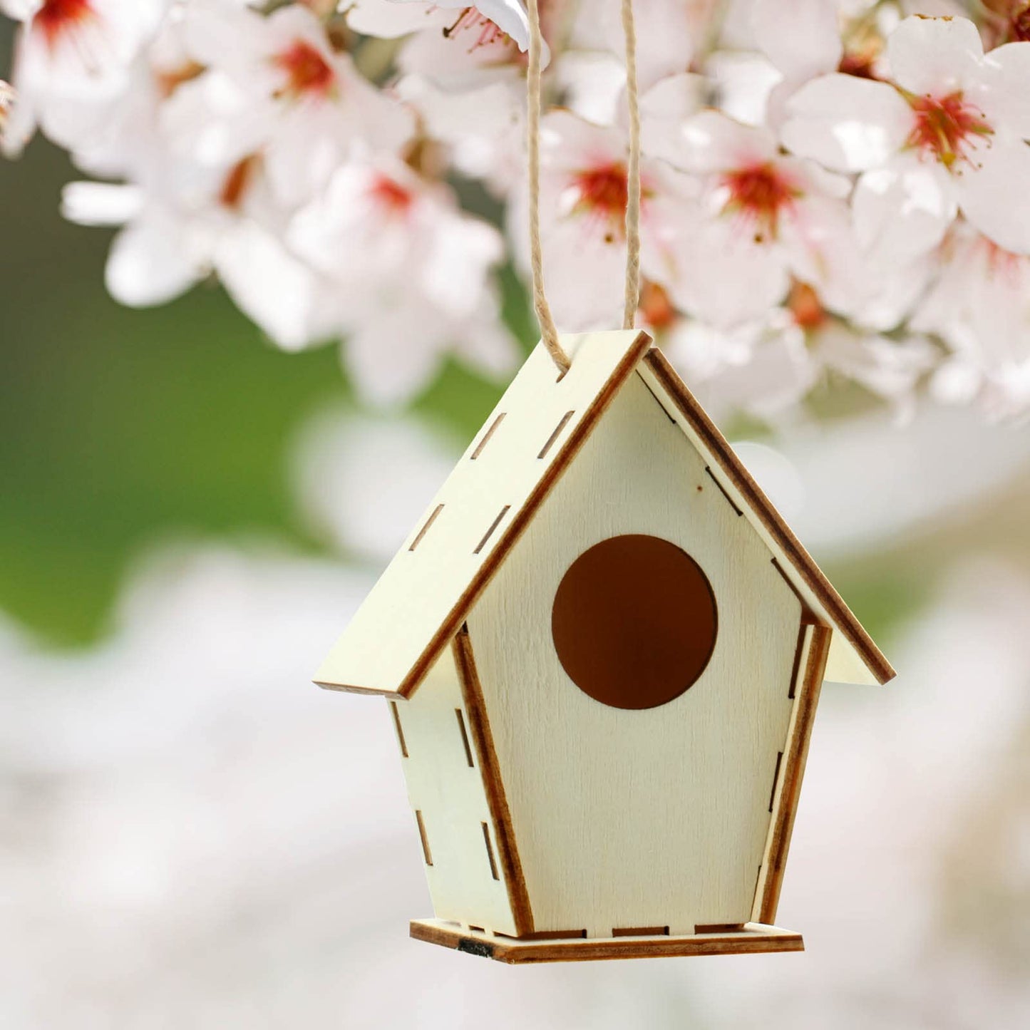 Outus 24 Pcs Wooden DIY Birdhouse Kits for Kids to Build, 4 Shapes Birdhouse Kit Wooden Unfinished with Butterfly Sticker for Boy Girl Arts Crafts(Vintage)