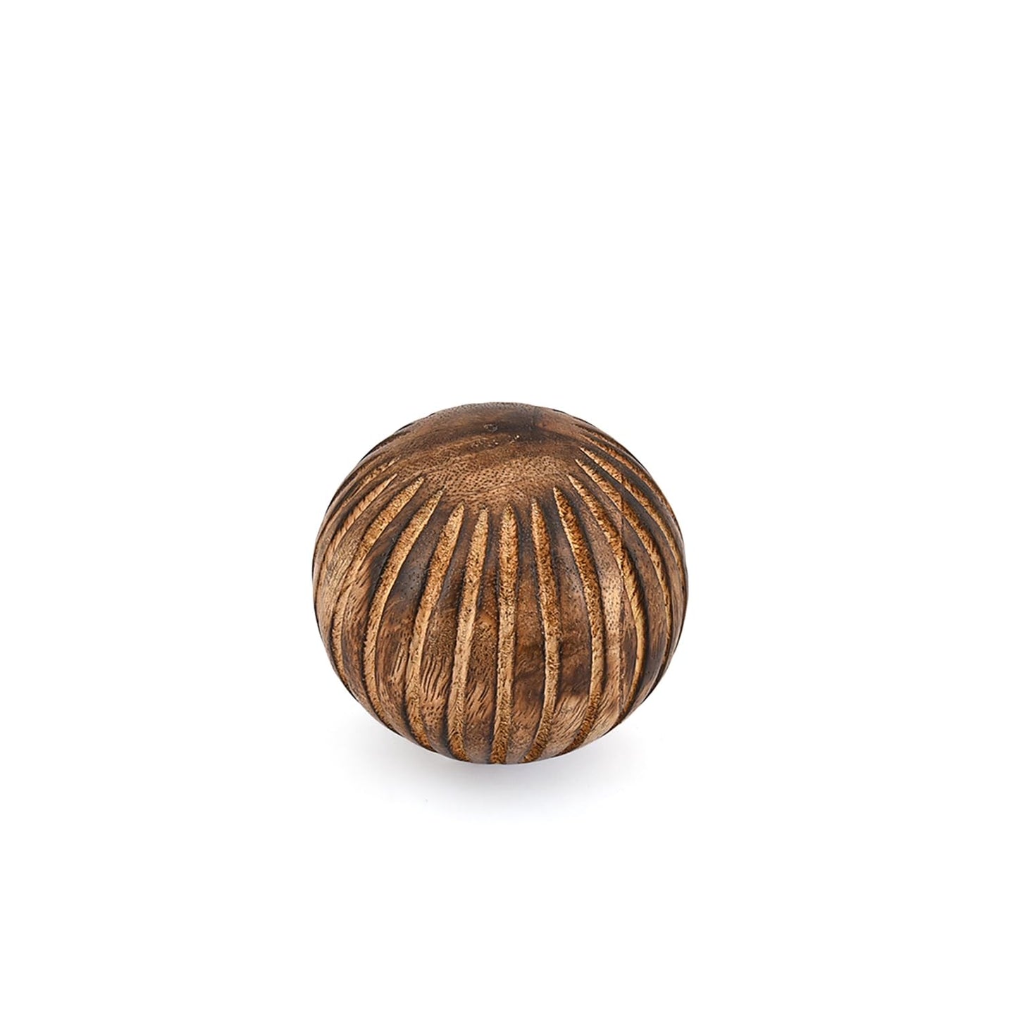 Mahasu Decorative Balls Set of 3 Mango Wood Home Decor Modern Balls for Living Room, Bedroom, Kitchen (3" x 3"x 3")