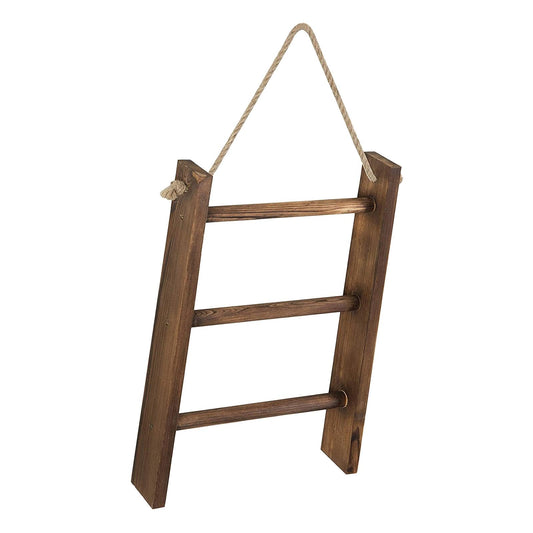 Viahsen Wood Towel Racks Small Wooden Hanging Ladder Wall Mount Shelves Rustic Towel