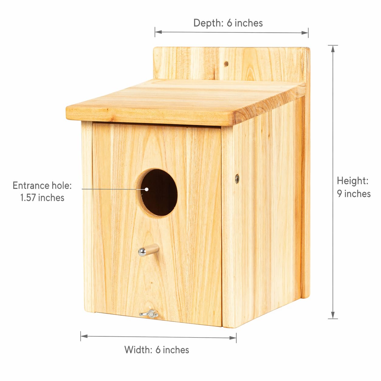 Wooden Bird Houses for Outside Birdhouses Nest Bluebird House for Cardinals Finch Wren Swallow for Garden Viewing 1B