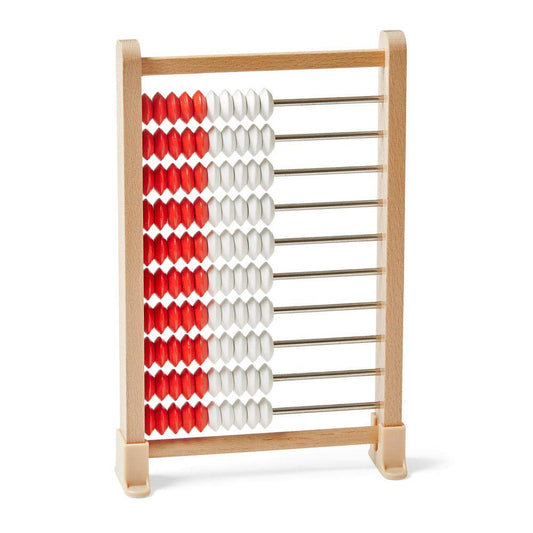 hand2mind Mini 100-Bead Wooden Rekenrek, Number Rack, Abacus for Kids Math, Counting Beads, Math Counters for Kids, Educational Toys for Elementary Kids, Math Manipulatives (Set of 1)