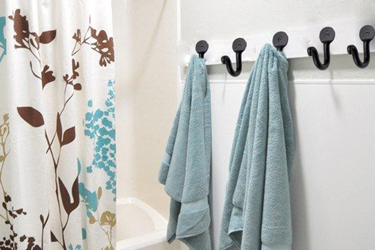 The Metal Magician Pack of 20 Large Penny Single Robe Hook 2 Inch Iron Blacksmith Key Holder Towel, Handbags, Hat Hanging Perfect for Bathroom, Kitchen, Living Room