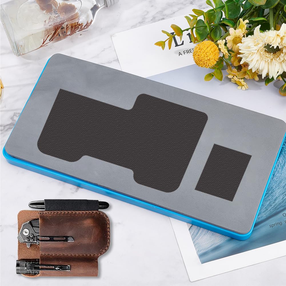 SUPERDANT Leather EDC Cutting Dies EDC Storage Bag Die Cutter Key Case Holder Wooden Die Cuts Key Hanging Pendant Leather Dies for DIY Art Crafts Car Keys Chain