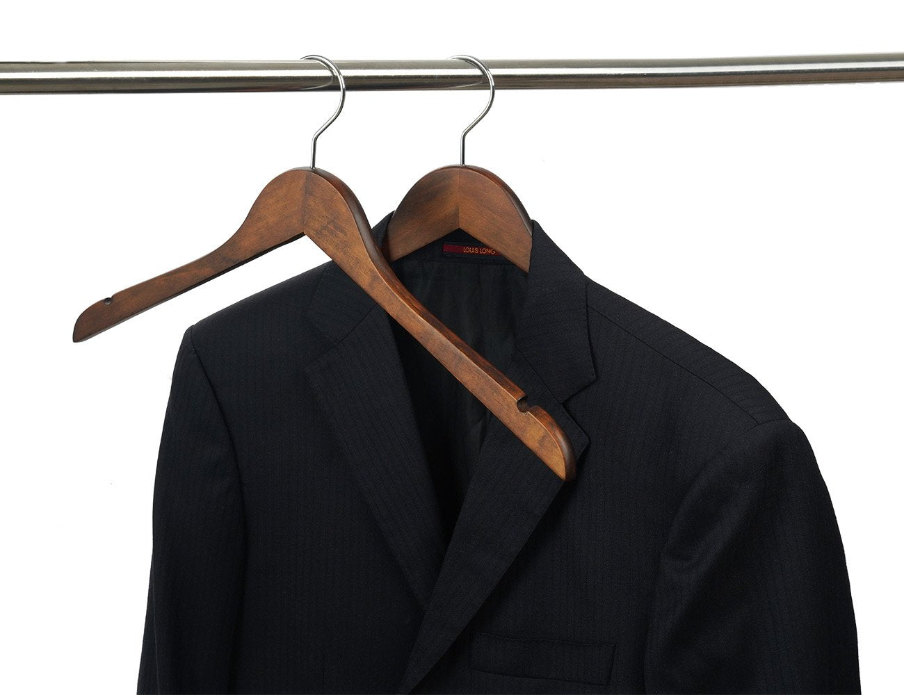 Nature Smile Wooden Coat Hangers Solid Wood Shirt Dress Clothes Hangers(10pcs Retro)