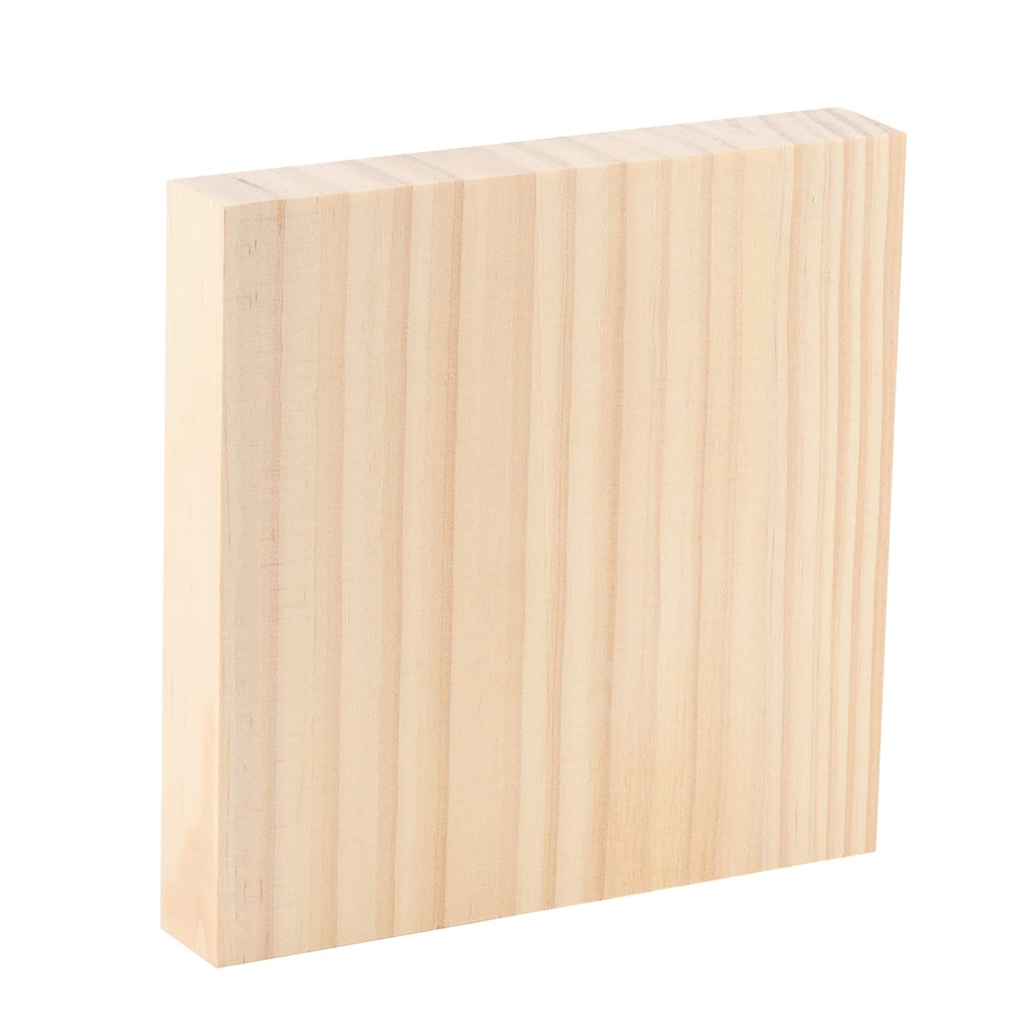 LEXININ 10 PCS 6 x 6 x 1 Inch Wood Carving Blocks, Wooden Blocks, Unfinished Whittling Blocks for Crafts, DIY Projects, Carving
