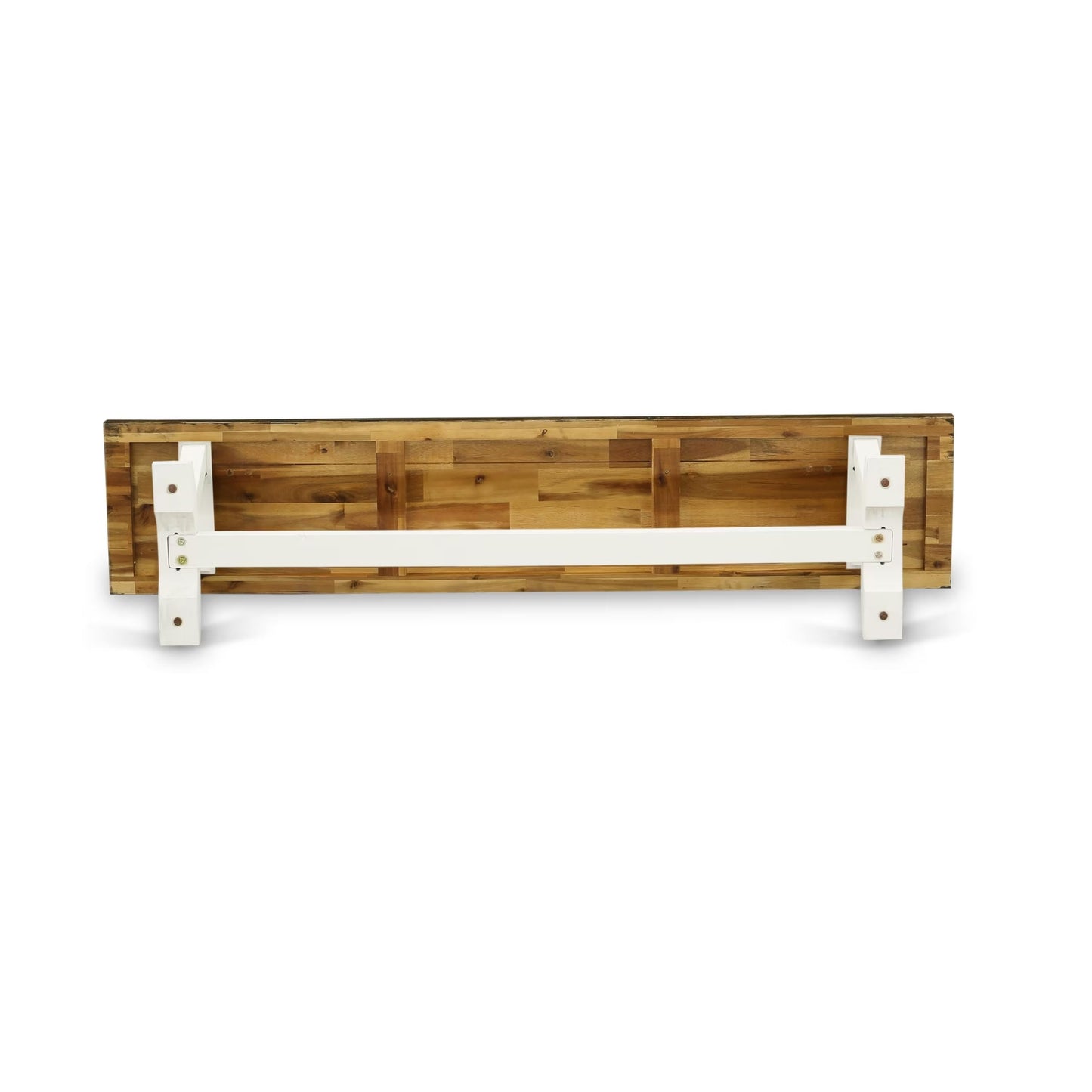 East West Furniture VB077 V-Style Modern Dining Room Bench with Wooden Seat, 72x15x18 Inch, Multi-Color
