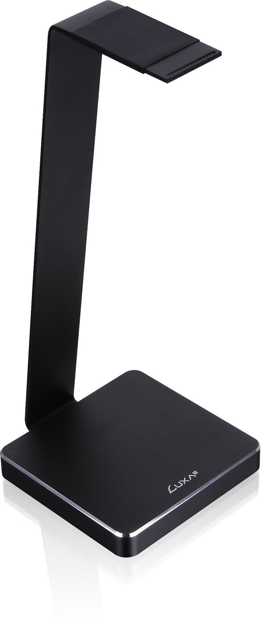 LUXA2 E-One Black Solid-Metal Aluminum Universal Gaming Headphone Stand/Hanger/Holder for Beats, Senheiser, Sony, Bose, Philips, Audio-Technica, Plantronics, Shure, Jabra, JVC, JBL, AKG, DJ, Gaming Headsets Display HO-HDP-ALE1BK-00