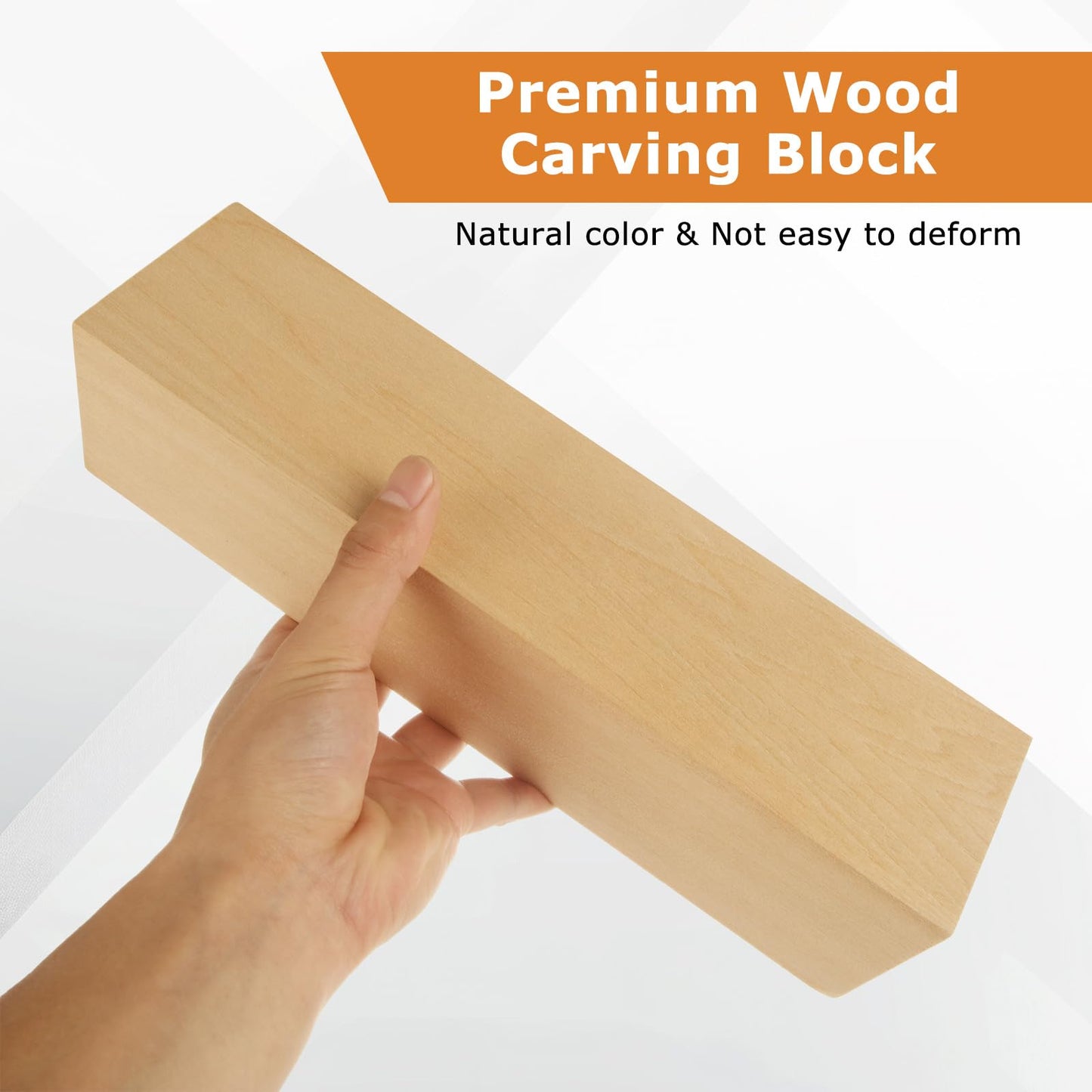 LDHHYH 2 Pack Basswood Carving Blocks, 12 x 3 x 3 Inch Unfinished Whittling Wooden Blocks, Unfinished Wood for DIY Carving Wood Craft