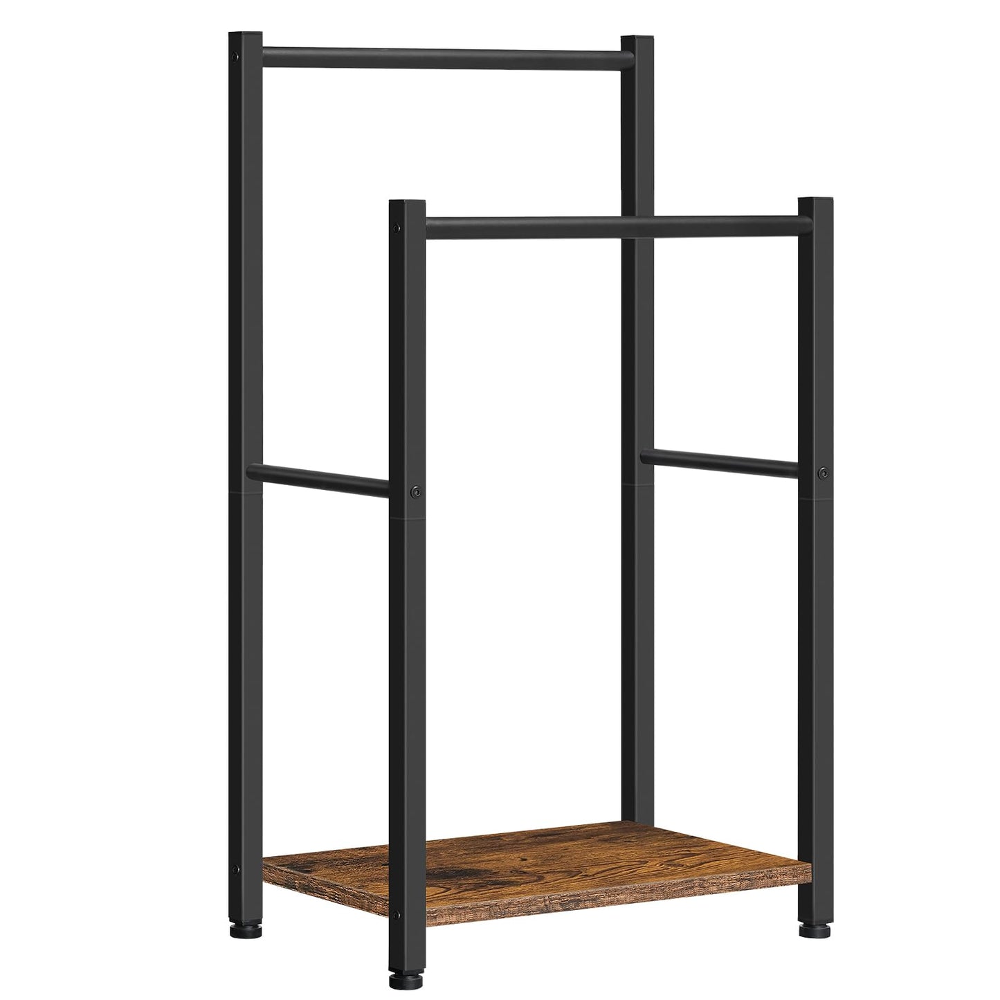 HOOBRO Free Standing Towel Rack and Tree Bookshelf Bundle, Drying and Display Rack with Shelf, loor Standing Storage Rack, for Display of CDs, BF02LB01-BF08SJ01G1