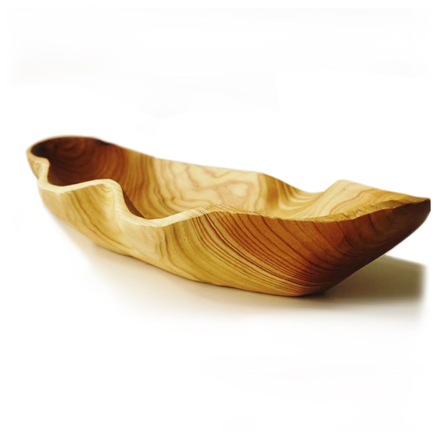 ZOY&TORA Large Handmade Decorative Wooden Dough Bowl, Natural Wood Grain Finish,Kitchen Coffee Dining Table Centerpiece Decor Tray,Farmhouse Style,driftwood bowls