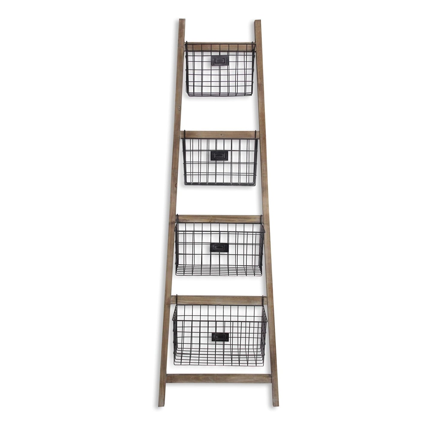 4 Metal Storage Basket Ladder
