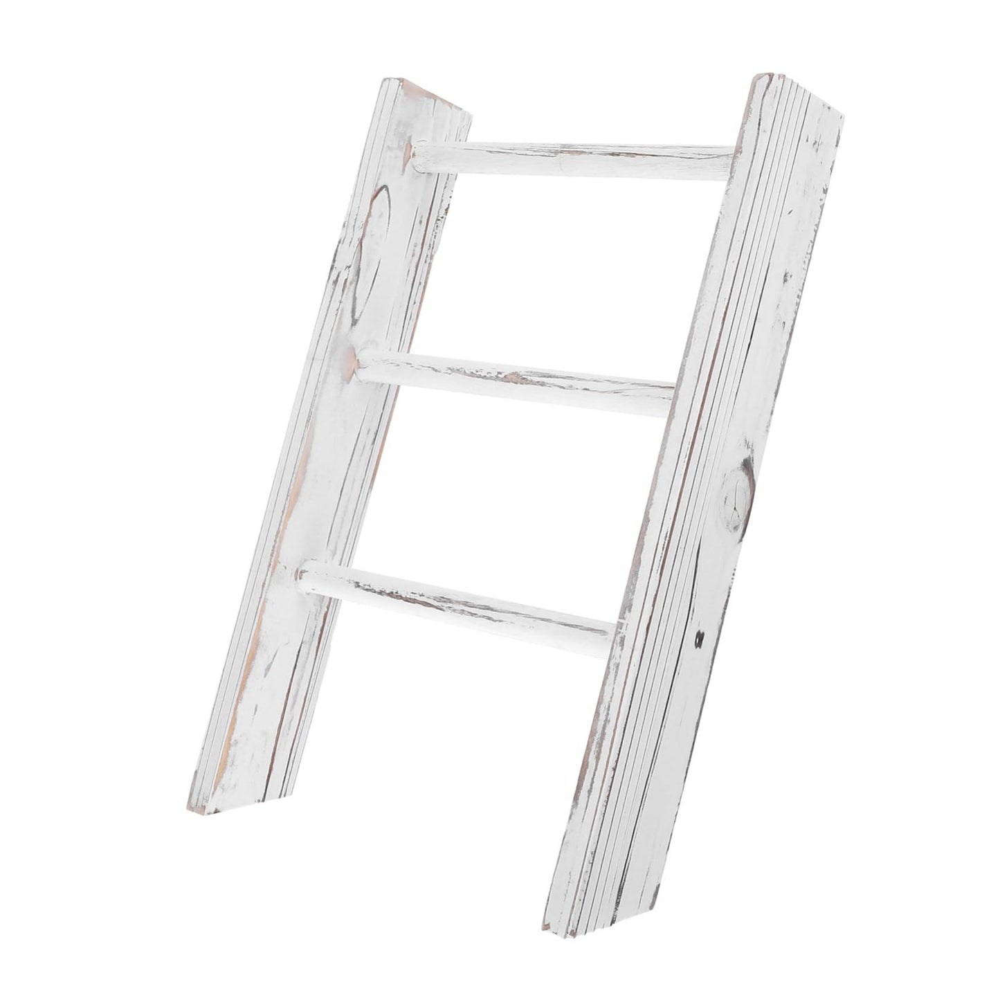 VALICLUD Mini Ladder Towel Rack Small Farmhouse Tea Towel Holder Space Saving Rustic Bathroom Wall Decor for Compact Kitchens and Bathrooms White
