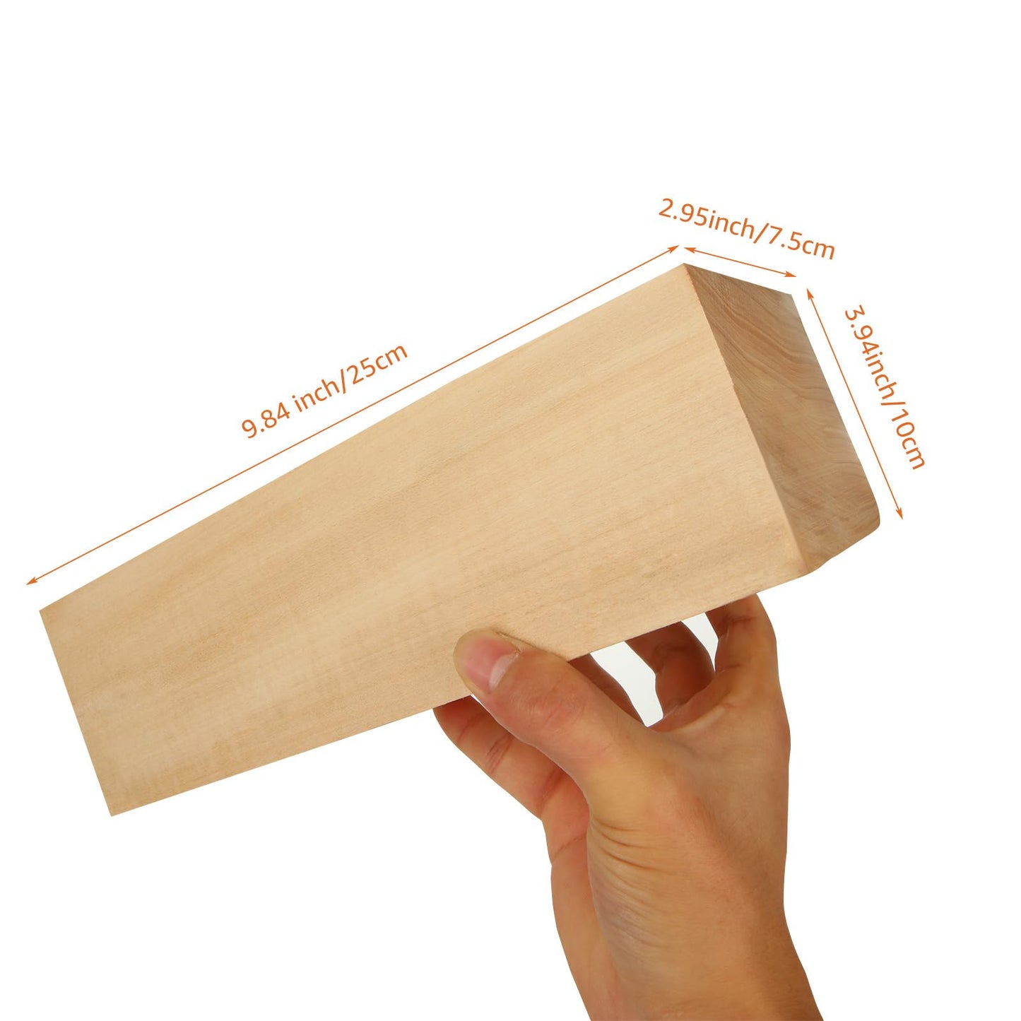 Acrux7 10 x 4 x 3 Inch Basswood Carving Blocks, Unfinished Bass Wood Block for Carving, Whittling, DIY Crafts, Beginner and Experts, Easy to Carve