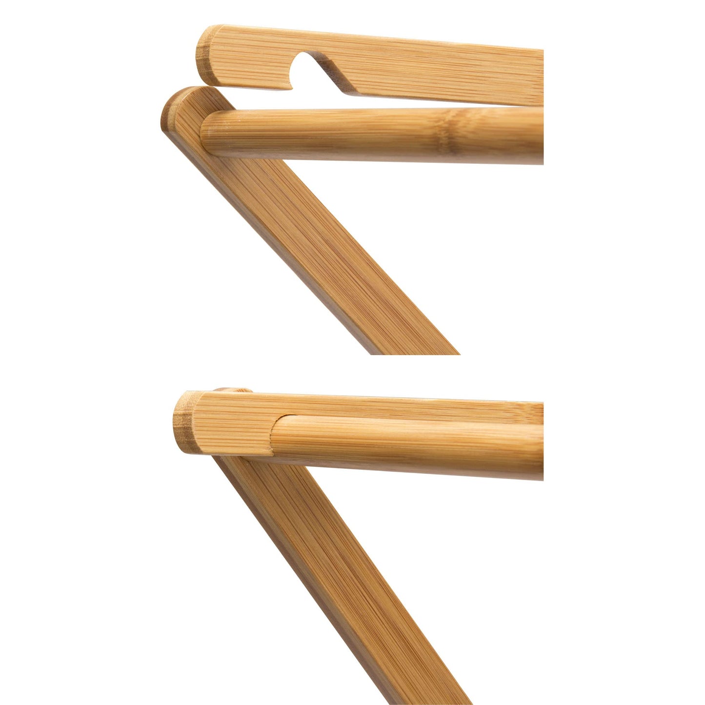 Household Essentials Bamboo Folding Clothes Drying Rack, Upscale Laundry Rack with 11 Dowels, Environmentally Friendly, Stable Frame, Shelf for Drying Flat