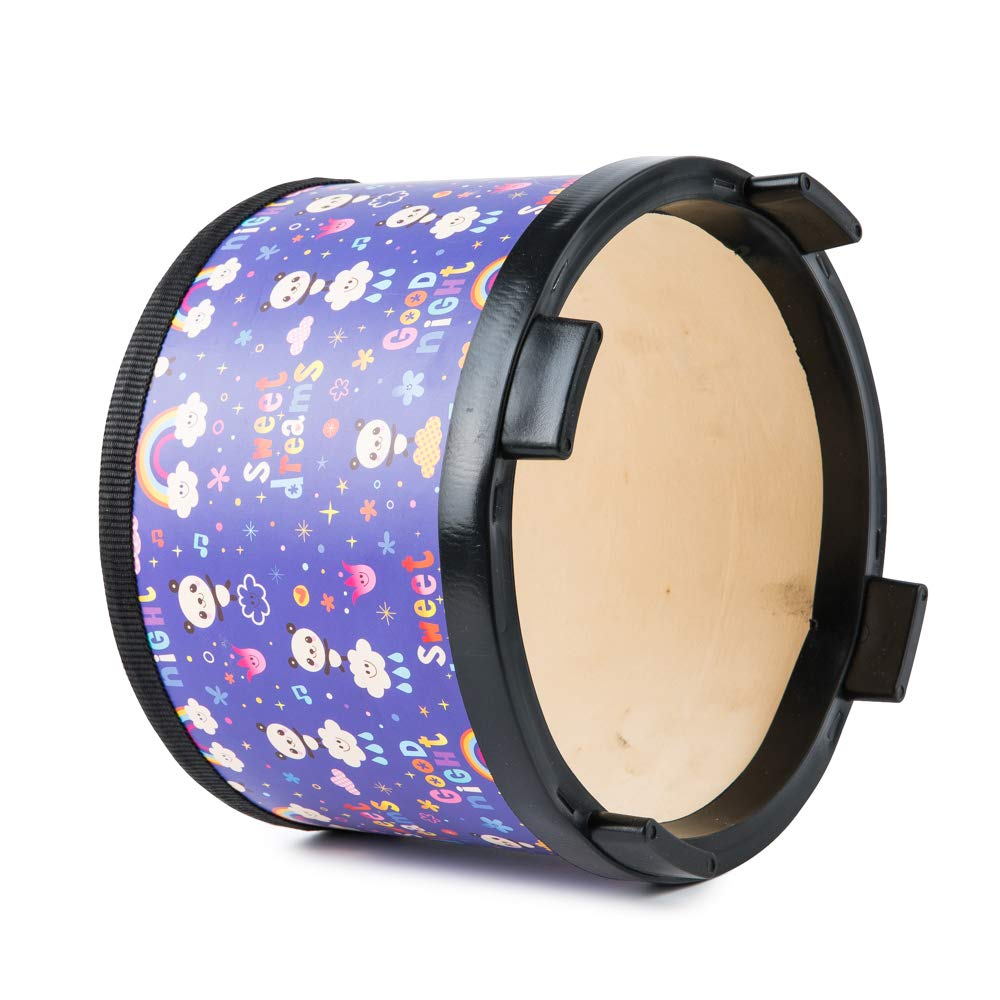 Kids Floor Tom Drum Toddlers: Baby Music Toys 8 inch Percussion Instrument Child Drums - Montessori Toys Wooden Drum for Preschool Educational Birthday (Purple 8")
