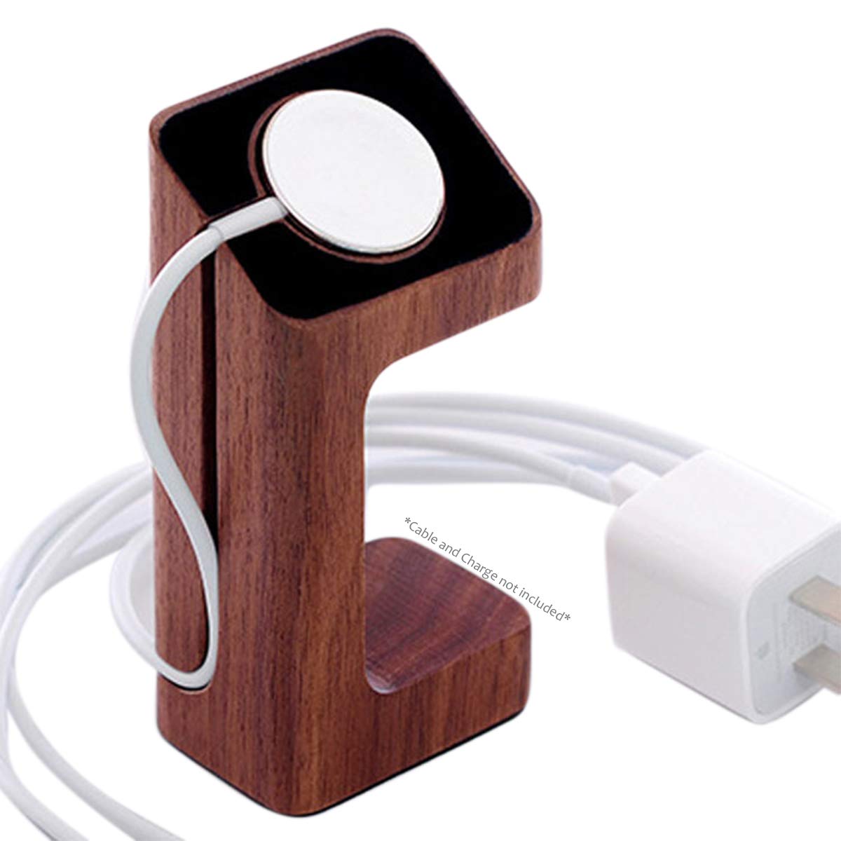 Wooden Charging Stand Holder Dock Compatible with Apple Watch SE All Series Wood Charger Stand Station Base Cradle