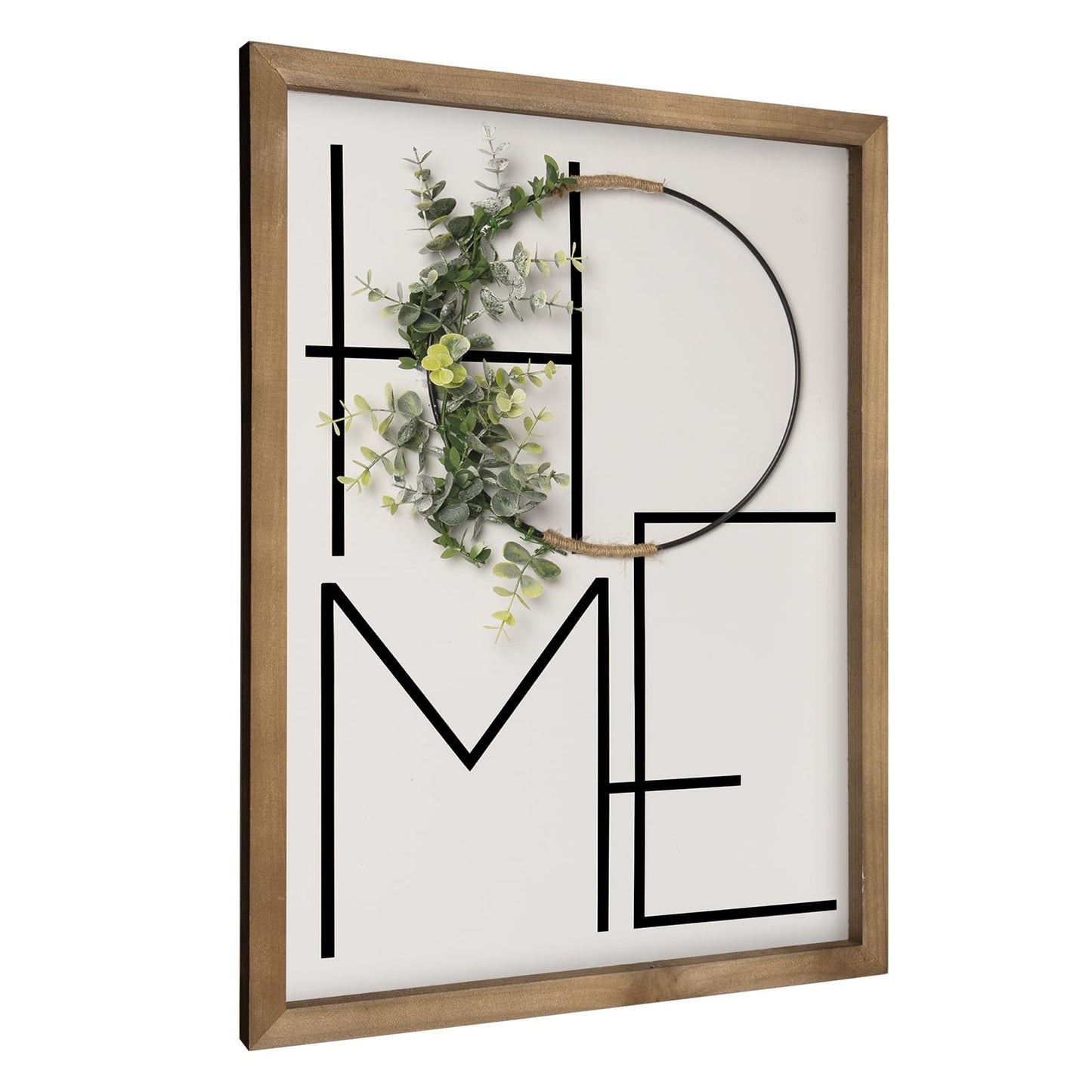 flangairy 15.7×11.8 Inch Home Sign Wall Decor, Wooden Home Letters Wall Art, Rustic House Decorations for Living Room Entryway Hallway Dining Room Farmhouse