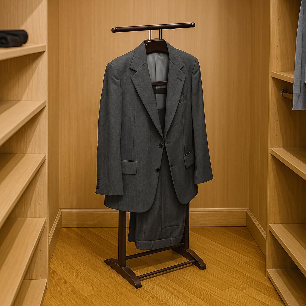 Proman Products - VL17014 Knight Valet Sand, 18" x 12" x 43.5", Walnut