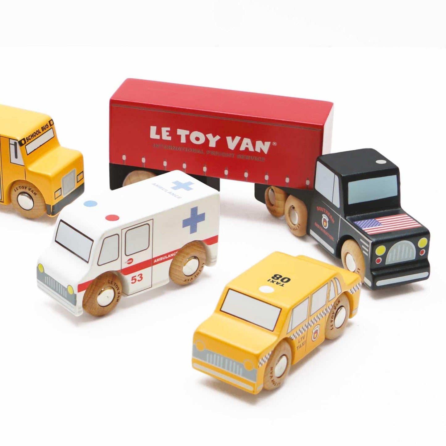 Le Toy Van New York Car Set Premium Wooden Toys for Kids Ages 3 Years & Up