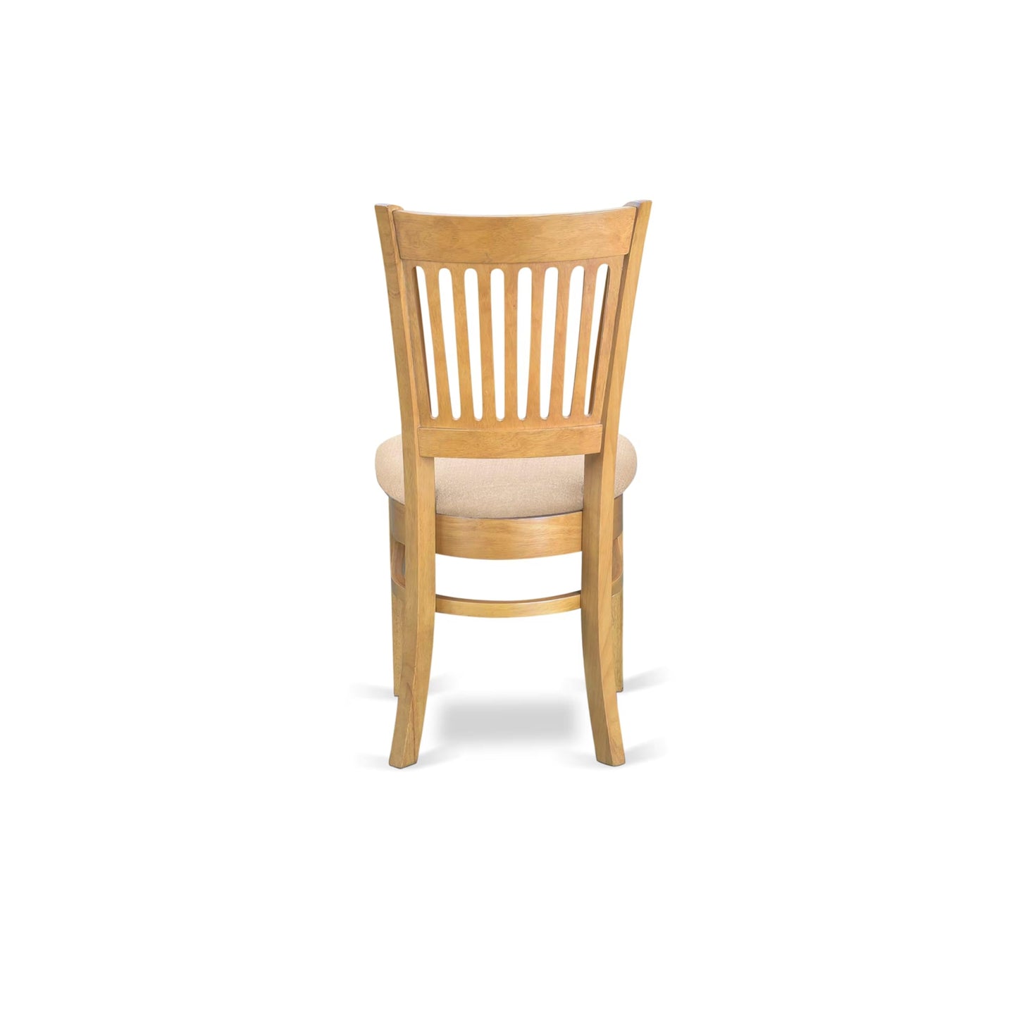 East West Furniture VAC-OAK-C Vancouver Dining Chairs - Linen Fabric Upholstered Wood Chairs, Set of 2, Oak