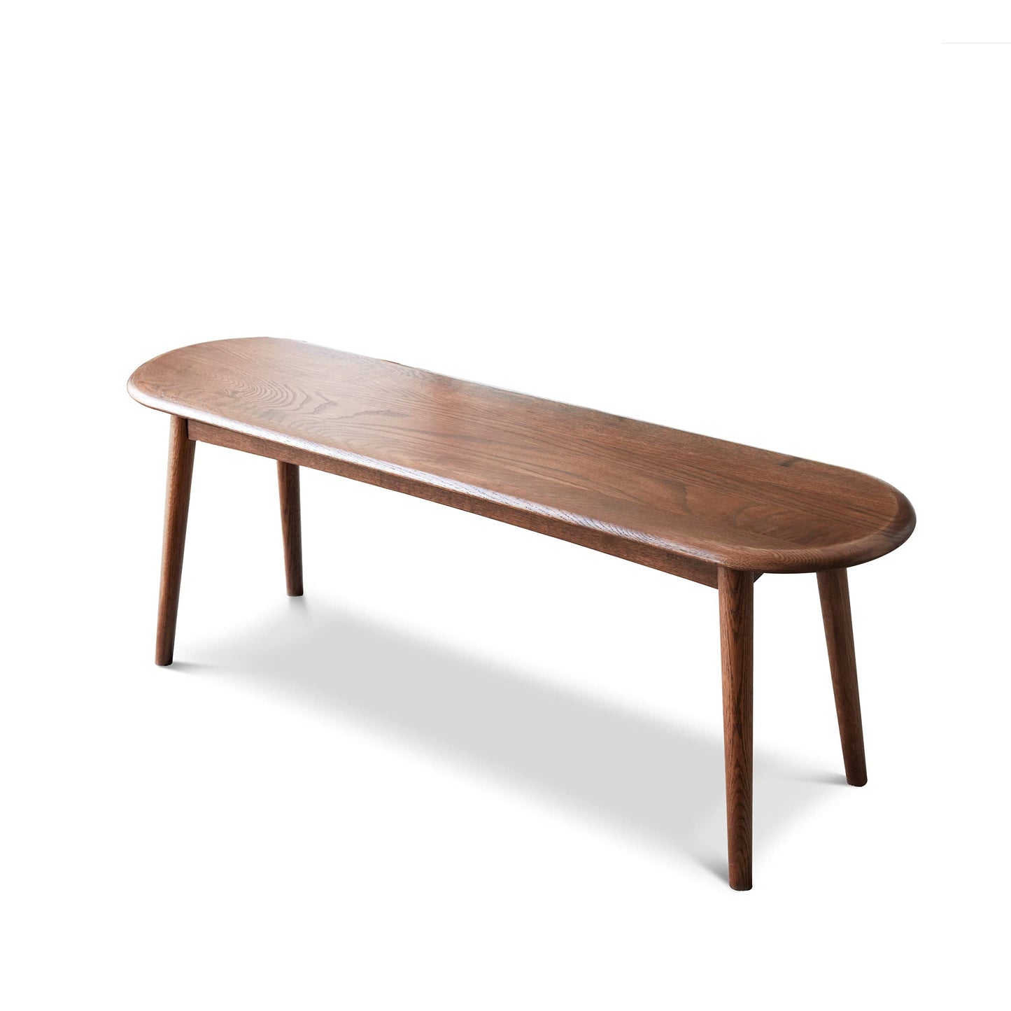 KEIKI Natural Oak 100% Solid Wood for Dining Bench Table Bench for Living Room 47.2"x 11.8"x16.1",Walnut