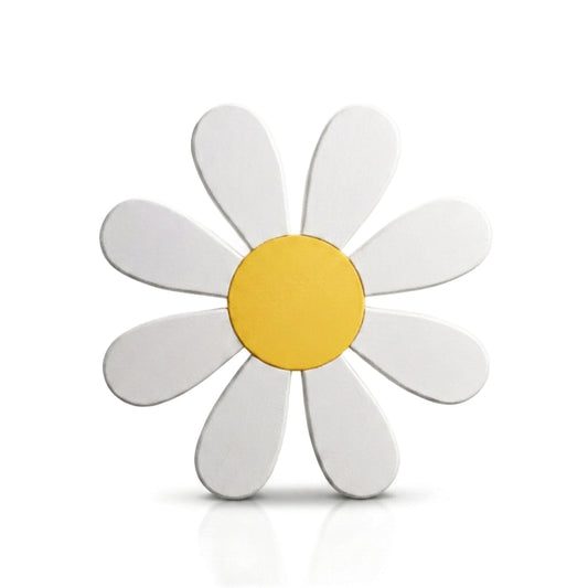 Idle Made Daisy Decor Shelf Sitter Set - Spring Decorations for Home, Tiered Tray, Mantel, Bookshelf, Nursery - Daisy Table Decor, Spring Decor, Made in USA, White