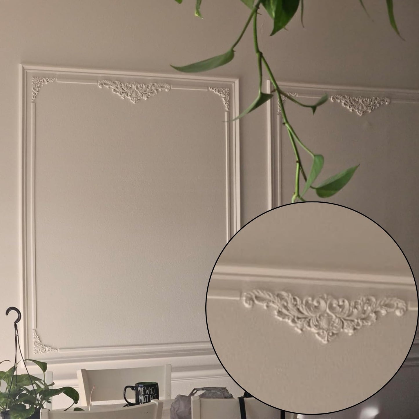 Coloch 12 Pieces Wood Appliques Onlays, Decorative Wooden Applique Trim Carved Unpainted DIY Onlay for Bed, Door, Cabinet, Dresser, Wardrobe, Furniture Decoration, 2 Sizes