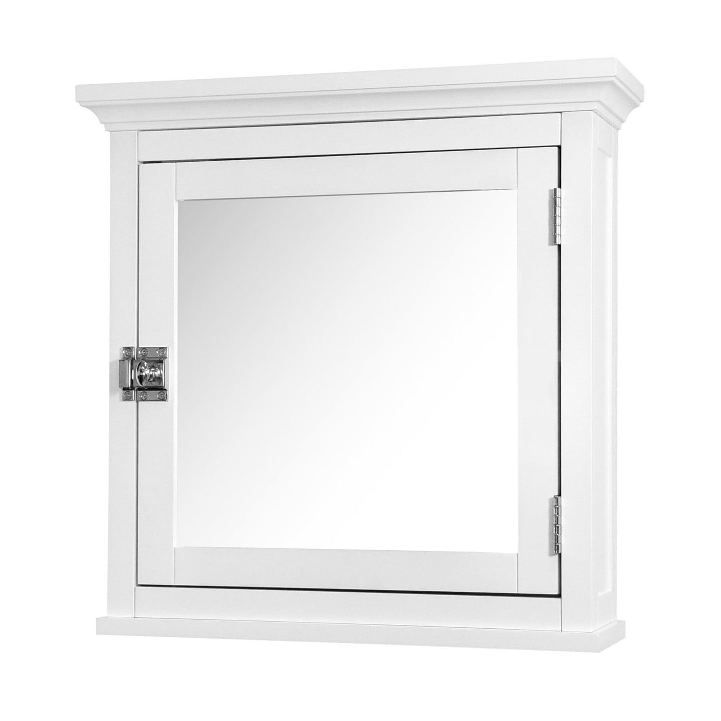 Teamson Home Madison Removable Wooden Medicine Cabinet with Mirrored Door, White