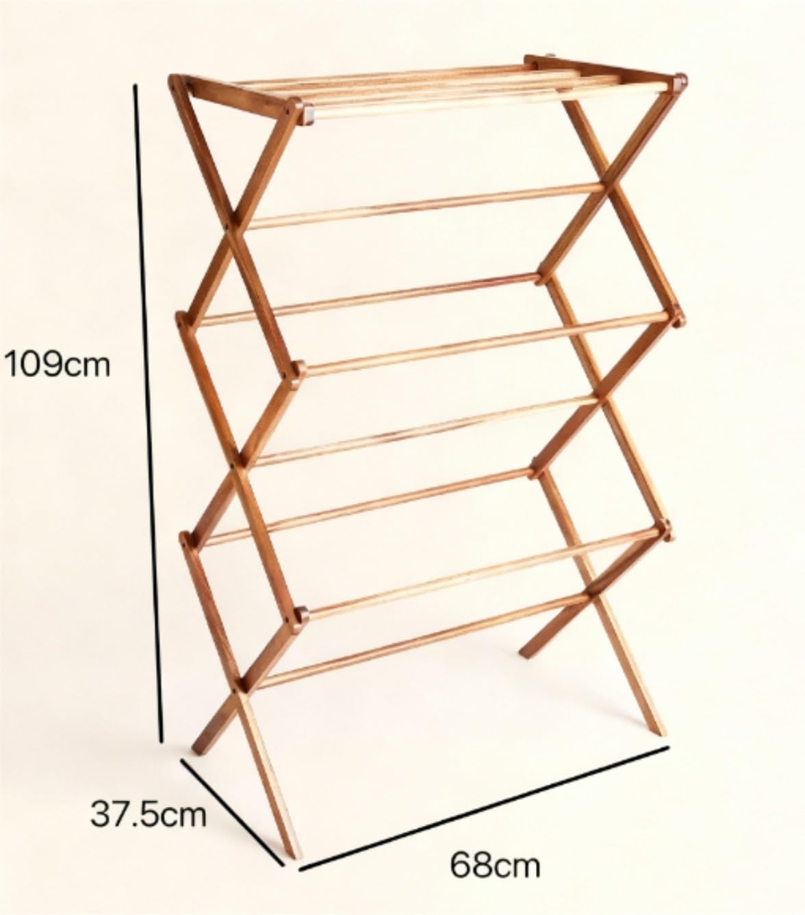 NMGMJQ Wooden Foldable Clothes Drying Rack Clothing Towel Organizer Easy Assemble
