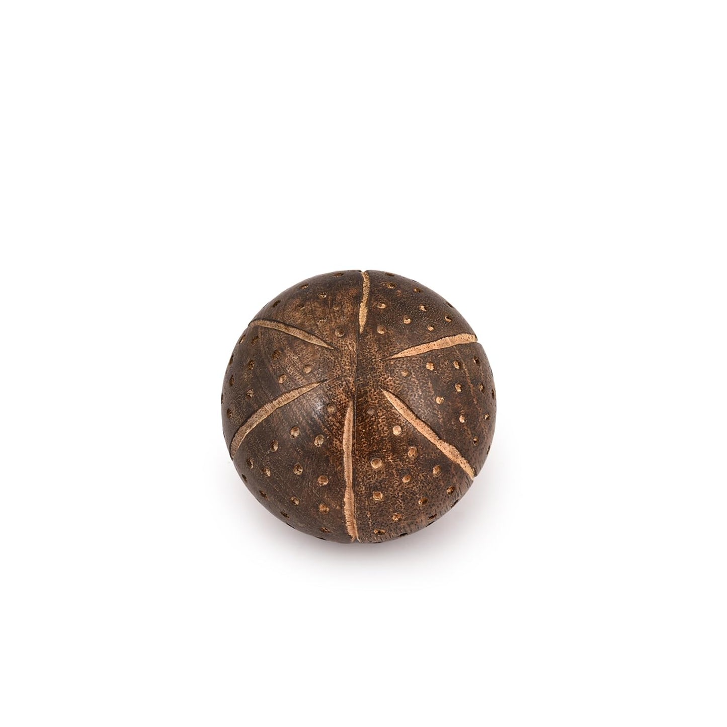 Kaizen Casa Decorative Balls Mango Wood Set of 3 for Home Decor Modern Decorative Balls for Living Room, Bedroom (3" x 3" x 3"), (Set of 3)