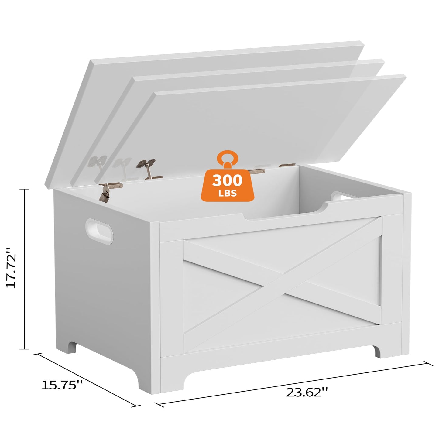 GAOMON Storage Chest, Wooden Storage Bench, Modern Style Lift-Top Shoes Bench with Safety Hinge for Entryway, Bedroom, Living Room, Supports 300 Lb and Easy Assembly