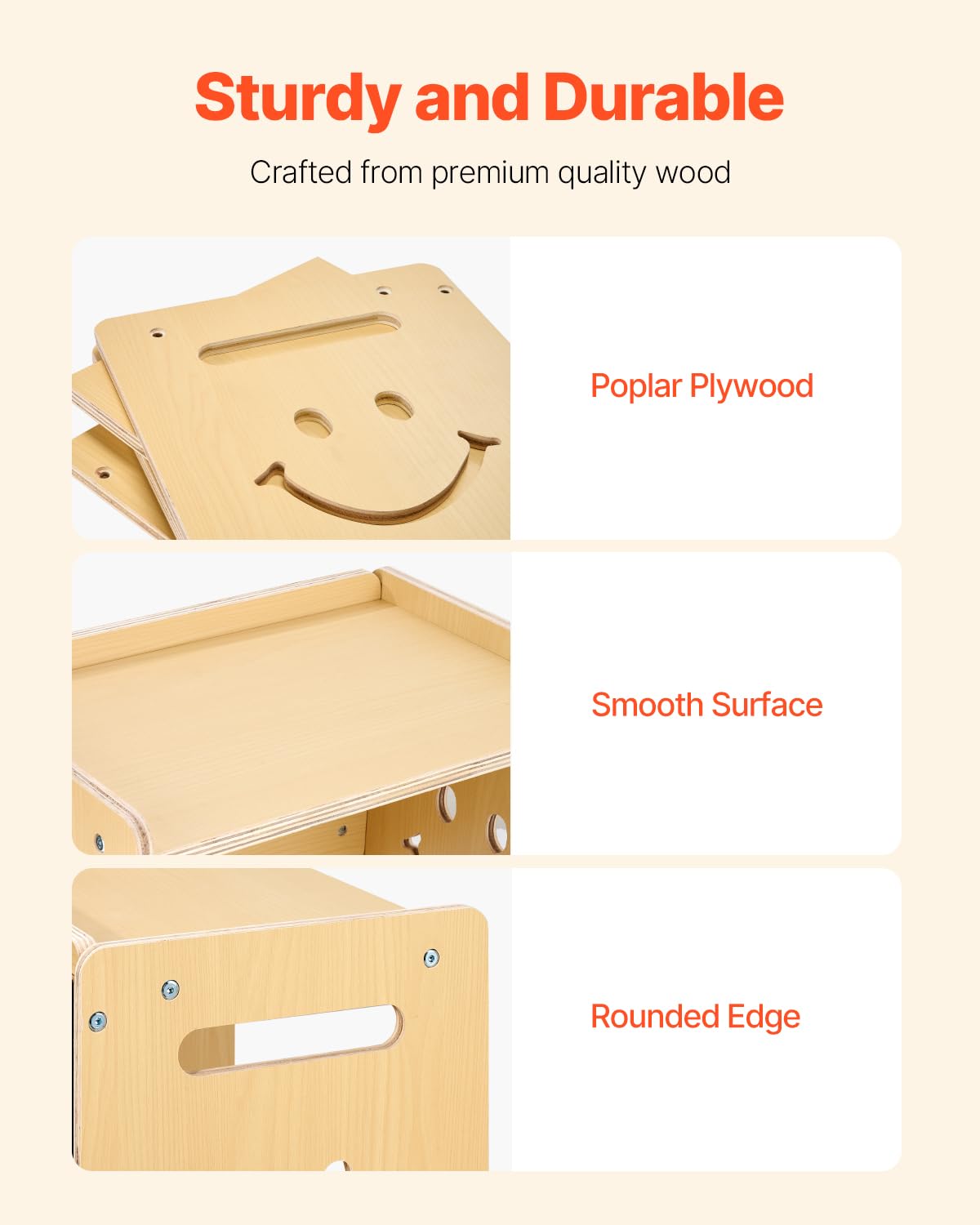 VEVOR Montessori Weaning Table and Chair Set, 3 in 1 Wooden Toddler Table and Chairs with Chalkboard, Adjustable Height Montessori Table for Ages 1-5, Ideal for Drawing, Reading, Eating - Natural