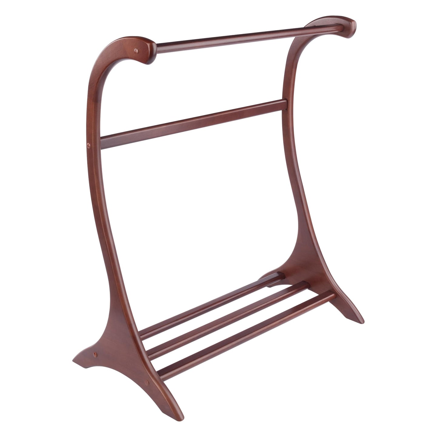 Winsome Bella Blanket Rack in Walnut Finish