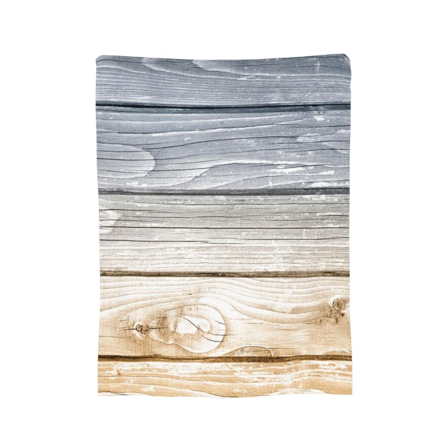 Planks Grunge Vintage Wooden Board (7) Reversible Flannel Throw Blanket - Ultra Soft Lightweight Blanket for Bed, Couch, Travel 40"X30"