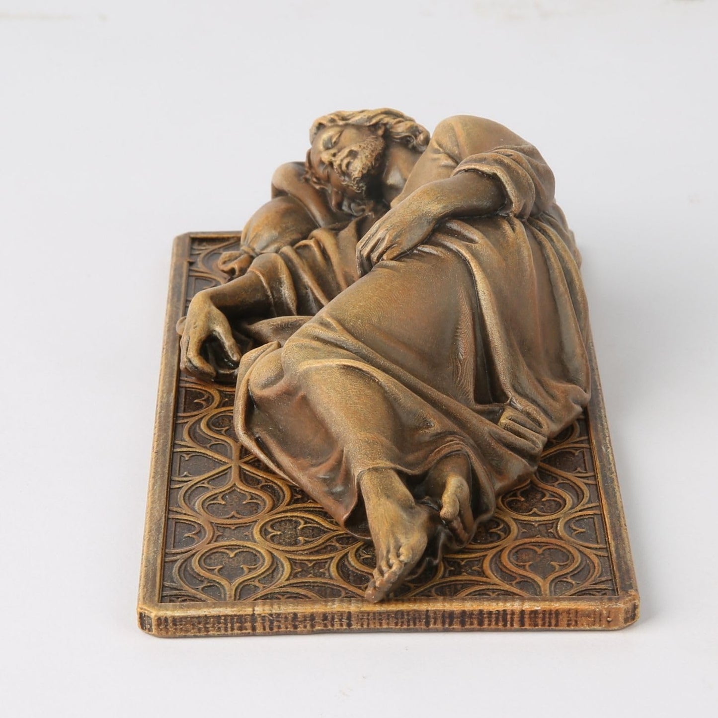 BC Catholic Sleeping St. Joseph Statue, Patron Saint Figure Housewarming Gift, Devout Home Décor, 6" L, Renaissance Sculpture Handmade by Buildclassic