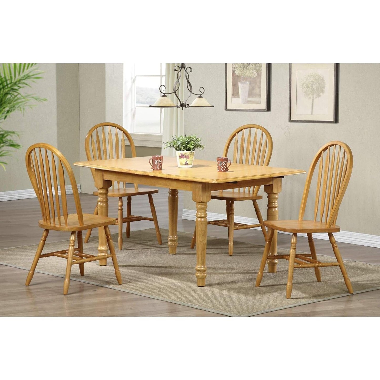 Sunset Trading Oak Selections Dining Chair, 38", Light Finish