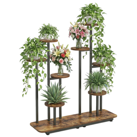 VonDream 8-Tier Plant Stand Indoor, Plant Stands for Indoor Plants Multiple, Corner Plant Shelf for Living Room, Tiered Plant Holder, Metal Plant Table