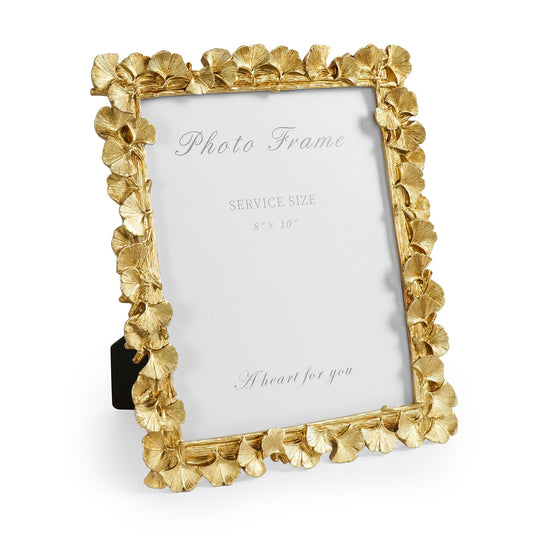 8x10 Picture Frame Gold Picture Frames, Vintage Ornate Frame Leaf Textured Hand-Crafted Resin with Glass Front, Antique Photo Frame for Wall Hanging and Tabletop Display, Retro Design Home Decor