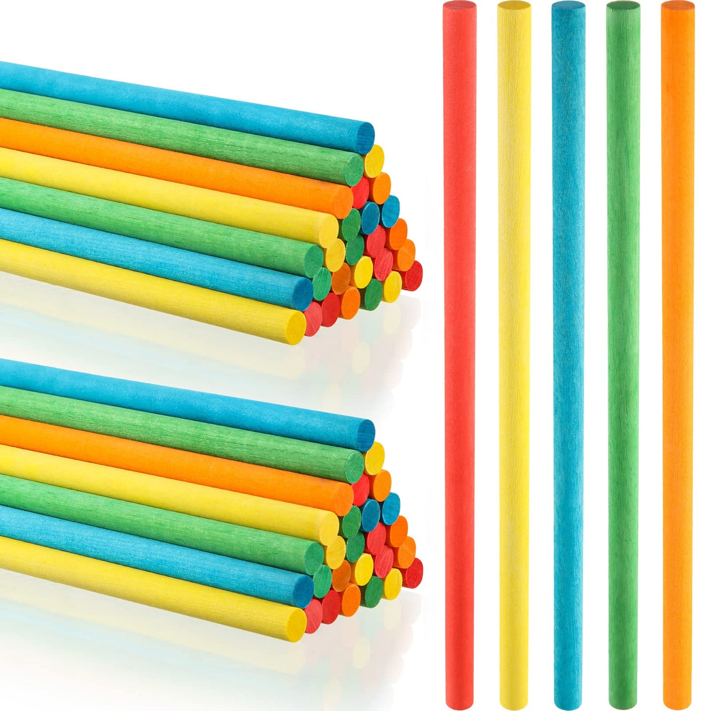 Yookeer 30 Pcs Rhythm Sticks for Kids Bulk 5 Colors Wooden Lummi Sticks Music Toys Percussion Instrument for Back to School Kid Toddler Present Girl Boy Classroom Play Music Learning(30 cm/ 12 Inches)