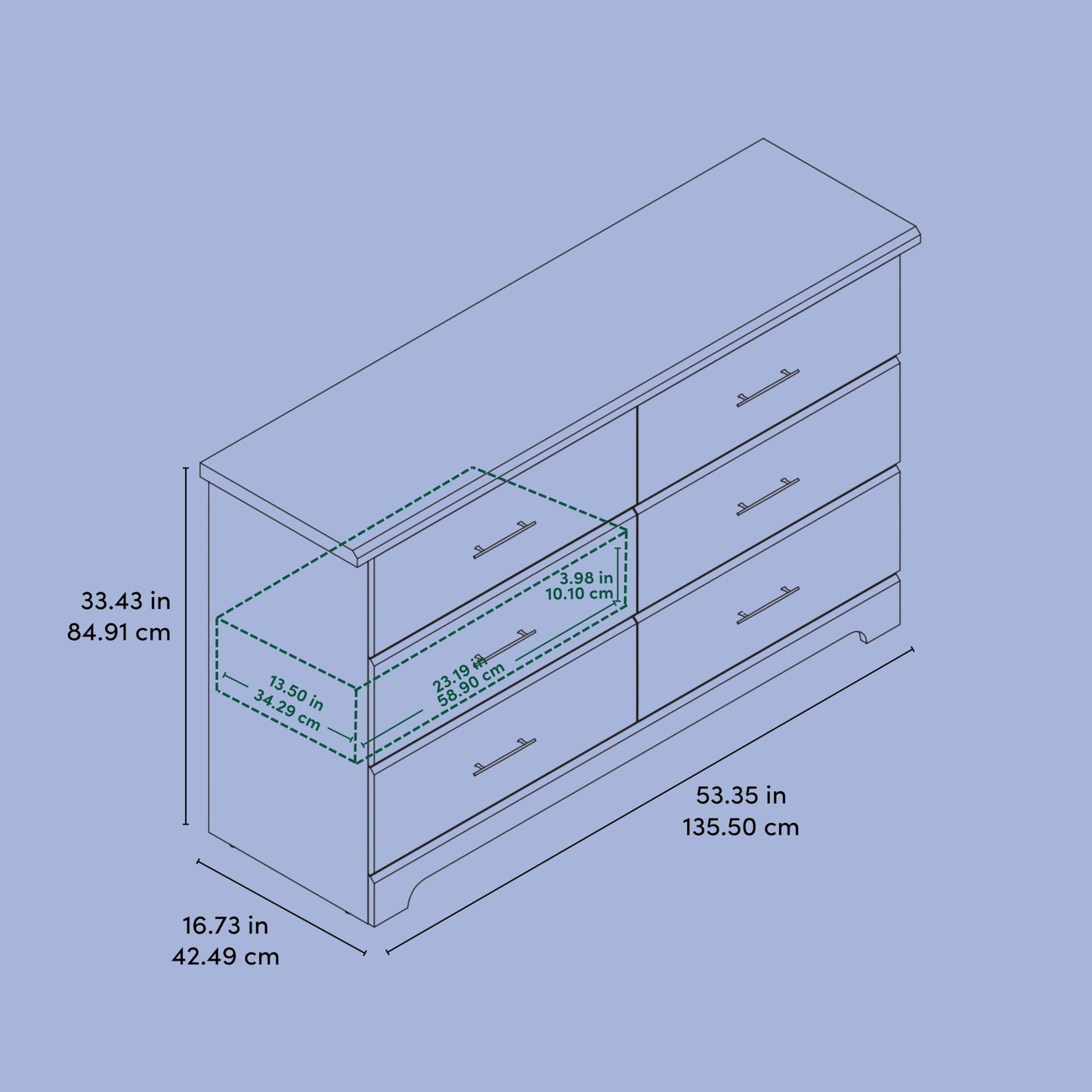 Storkcraft Brookside 6-Drawer Dresser (Driftwood) – GREENGUARD Gold Certified, Wood Dresser for Bedroom, Kids & Nursery Storage Chest, Safety Interlocking Drawers, Pre-Installed Tracks, Kids Chest